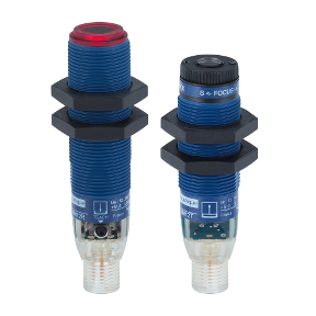 TES Electric Photoelectric Sensor; Opposed - Receiver; 18mm Barrel; 100m Range; 10-30VDC; NPN; LO/DO Configurable; M12 QD
